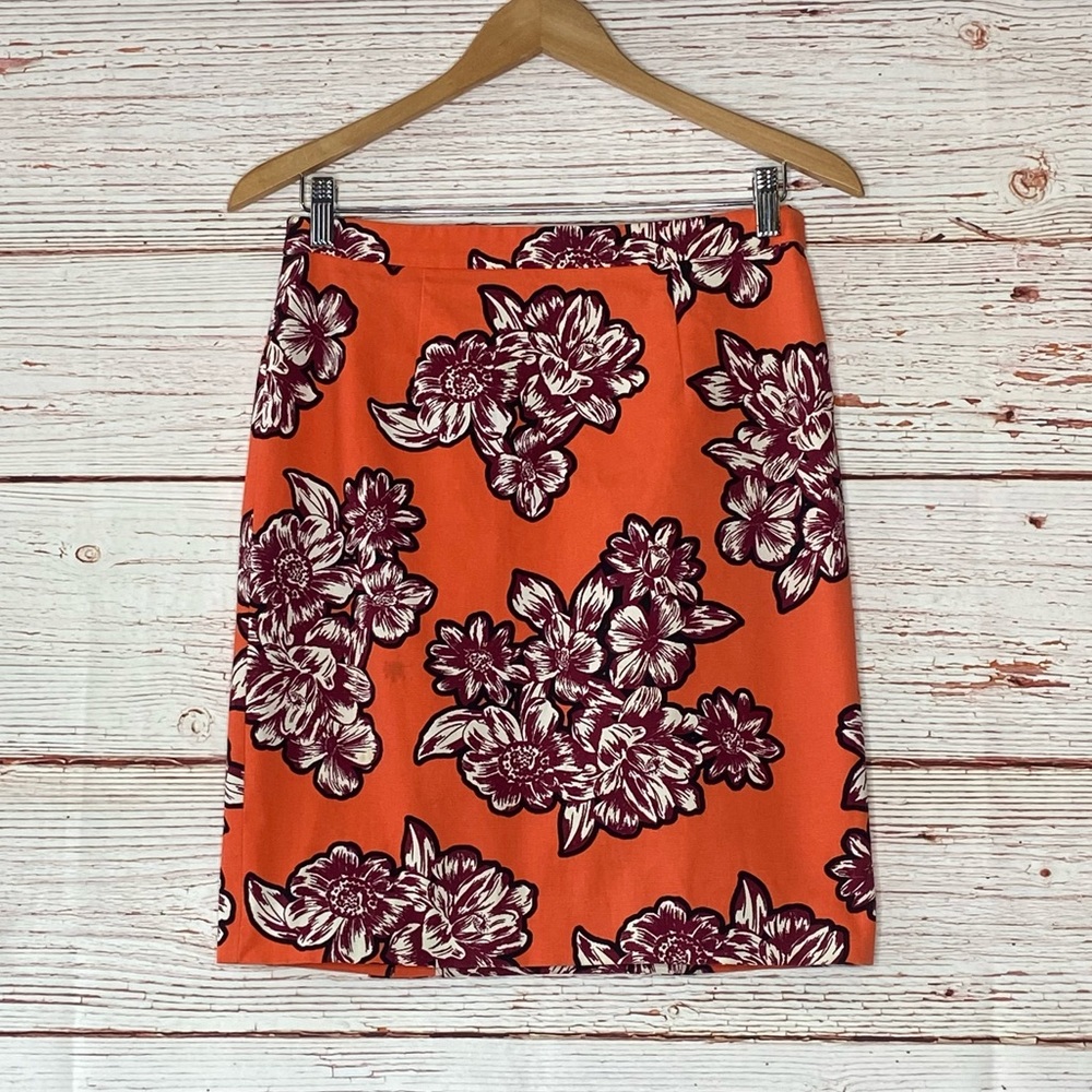 Anthropologie Maeve Salinas Floral Pencil Skirt Sz 2